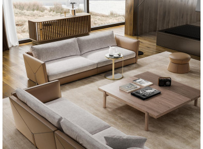 Bankstel 3-zits driepersoons modern stof grijs bank slapen ontwerp woonkamer nieuw