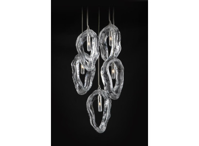 Kristallen kroonluchter plafondlamp hanglamp verlichting Elite Bohemen schelpen