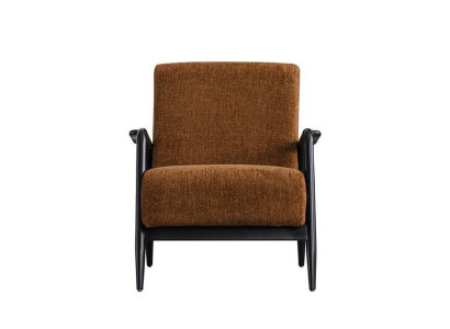 Bruine woonkamer fauteuil loungestoel met één zitplaats stoffen fauteuil textiel meubels nieuw