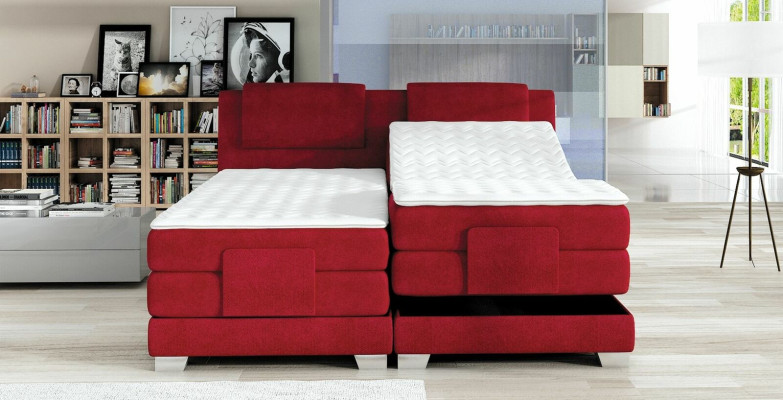 BOXSPRINGBED ONTWERP BED TOPPER BINNENVERING TWEEPERSOONSBED BEKLEED BED ELEKTRISCH
