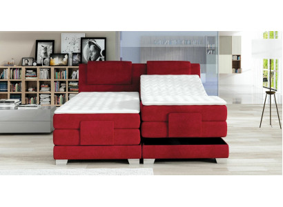BOXSPRINGBED ONTWERP BED TOPPER BINNENVERING TWEEPERSOONSBED BEKLEED BED ELEKTRISCH