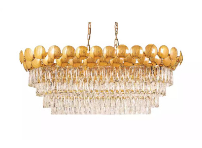 Kroonluchter Plafondlamp Goud Plafondlamp Luster Kristal XXL Kunst