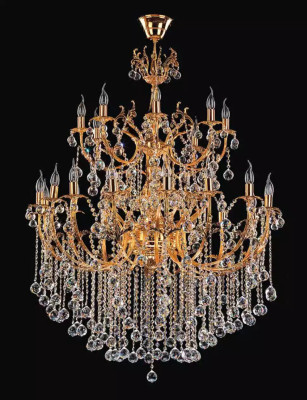 Koninklijke luxe kroonluchter plafondlamp goud plafondlamp kroonluchter kristal