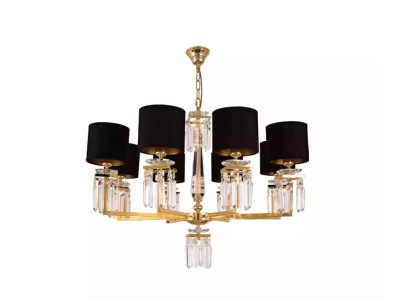 Kroonluchter Plafondlamp Goud Plafondlamp Kroonluchter Kristal Zwart