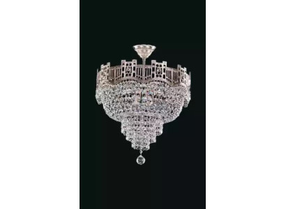 Plafondlamp Luxe Kronkelend Plafondlamp Kroonluchter Zilver Kristallen Lamp