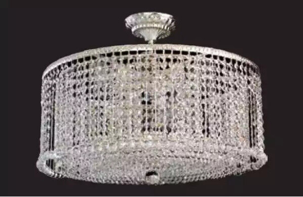 Luxe kroonluchter plafondlamp plafondlamp lampen zilver 60cm