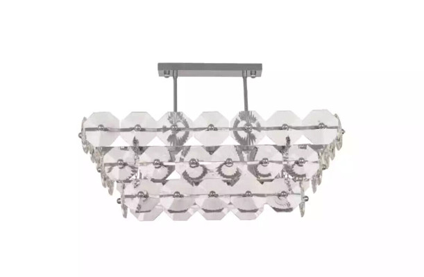 Kroonluchter plafondlamp lamp verlichting woonkamer zilveren lampen