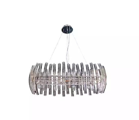 Kroonluchter Crystal voor de woonkamer in een luxueuze chromen kleur