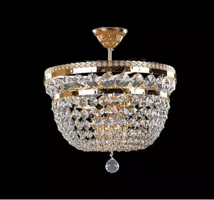 Kroonluchter Luxe Luster Plafondlamp Hanglamp Goud Kristal Kunst