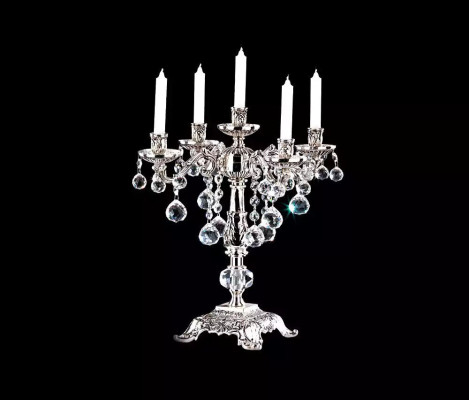 Kaarsenhouder Kandelaar Kaarsenstandaard Kaarshouder Elegant Zilver Kunst