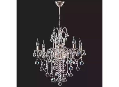 Zilveren plafondkroonluchter kroonluchter plafondlamp luchter kristallen lamp