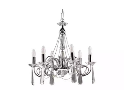 Zilveren luster hangende kroonluchter kroonluchter luxelamp moderne kunst