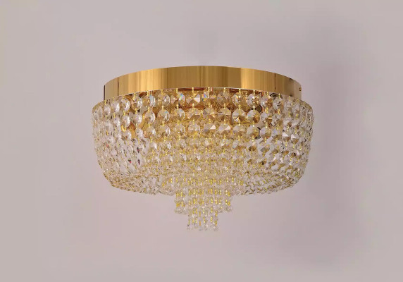 Plafondlamp Luxe Gouden Kroonluchter Plafondlamp Luchter Kristal Kunst