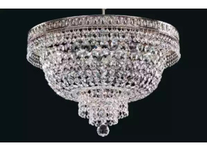 Ronde plafondlamp Kristallen plafondlamp Luxe zilveren kroonluchter Luchter