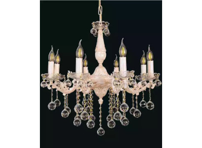Luster Plafondlamp Kroonluchter Beige Kristallen Lamp