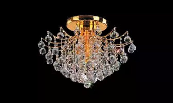 Gouden sierkroonluchter plafondlamp lichtkristallen lamp luxe lamp