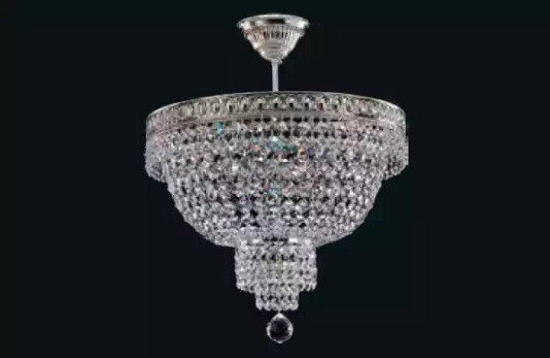 Hanglamp Kroonluchter Luxe Zilver Plafondlamp Kristal