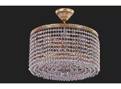 Ronde kroonluchter plafondlamp luxe gouden kroonluchter plafondlamp kristal kunst