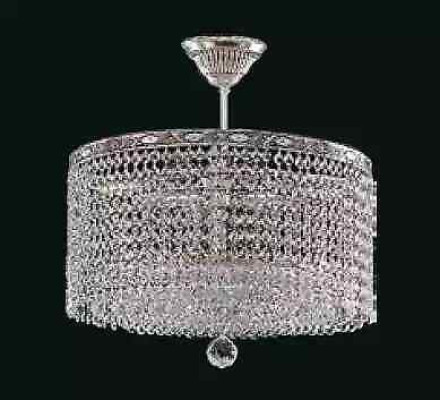 Ronde plafondlamp Kristal plafondlamp Luxe Zilver Kandelaar Kroonluchter