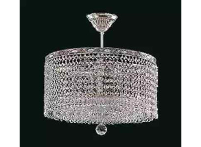 Ronde plafondlamp Kristal plafondlamp Luxe Zilver Kandelaar Kroonluchter