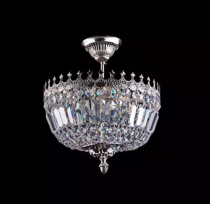 Hanglamp Luxe Zilveren Kroonluchter Plafondlamp Luchter Kristal