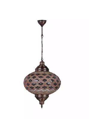 Plafondlamp Plafondluchter Luchter Kroonluchter Lampen Glas Bruin Nieuw