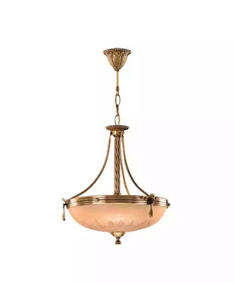 Kroonluchter plafondlamp luster plafondlamp lamp glas goud beige