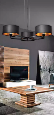 Plafondlamp Moderne lamp verlicht woonkamer met luxe plafondlamp