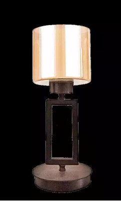 Tafellamp Tafellamp Lamp Verlichting Glas Goud Lampen Tafel Zwart