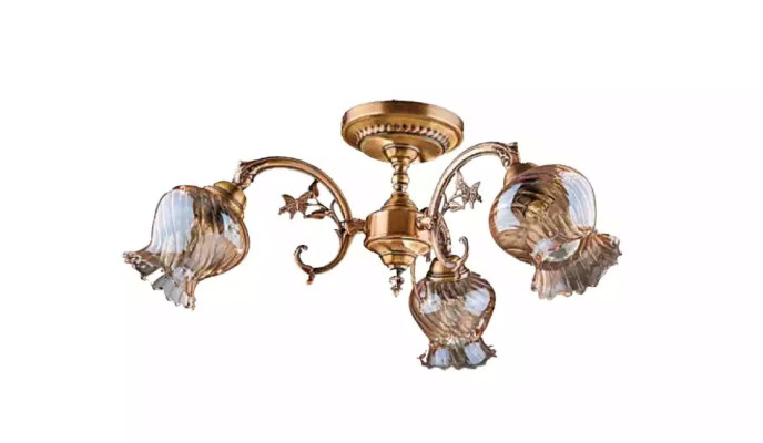 Plafondlamp Plafonnière Bloemenkroonluchter Kroonluchter Lamp Glas