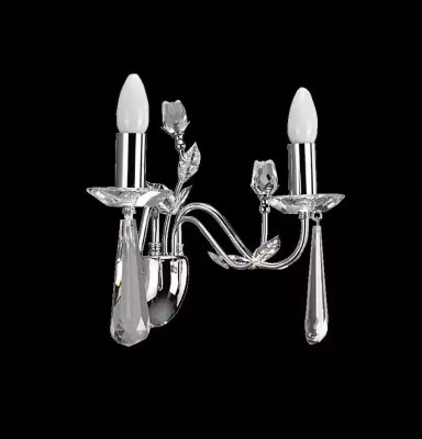 Wandlamp Lichtkronenluster Wandlamp Kroonluchter Kristallen Wandlamp Zilver