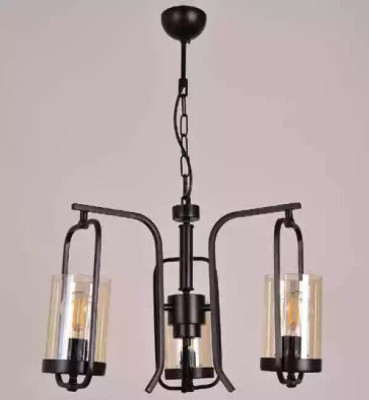 Zolder woonkamer plafondlamp kroonluchter glas slaapkamer zwart hanglamp
