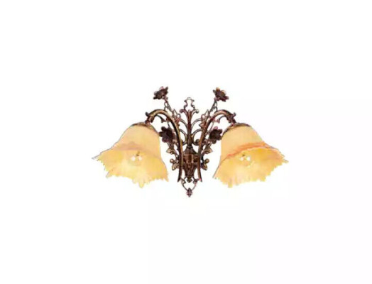Wandlamp Wandlampen Wandlamp Kroonluchter Wandlamp Bloemen Glas Bruin