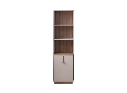 Moderne boekenkast Designer staande boekenrek Beige kantoorkast Boekenkast