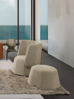 Poef Ontwerp Hout Italiaanse Meubels Luxe Woonkamer Modern Voetenbank Grijs Nieuw