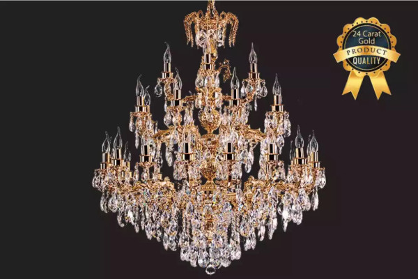 Moderne kroonluchter lamp klassiek luxe woonkamer messing kristal