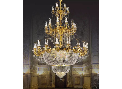 Kroonluchter hanglamp foyer woonkamer luxe glans lamp 360 cm