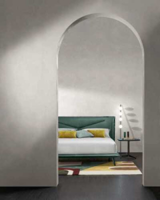 Tweepersoonsbedframe Luxe slaapkamerbed Tweepersoonsbed Hout Groen Leer Bedden Nieuw