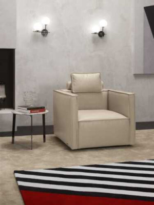 Fauteuil Eenzits Luxe 1 Zitplaats Beklede Zitting Design Beige Zitplaats Leer Prianera Nieuw