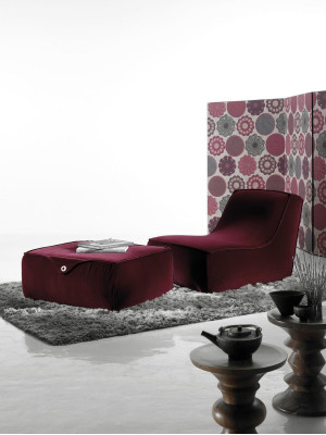 Ontwerp fauteuil voetbankje Luxe eenzitter Modern Grijs Lederen meubels Eenzitter Prianera