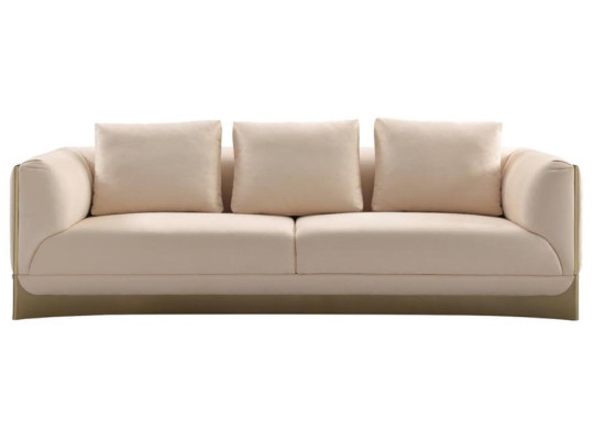 Bank 3-zits bankstellen Woonkamer Luxe Stijl Modern beige Bank Meubels