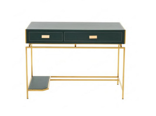 Computertafel Houten tafel groen kantoormeubelen bureau luxe meubels tafels