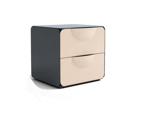 Beige nachtkastje met 2 laden slaapkamer nachtkastje houten console