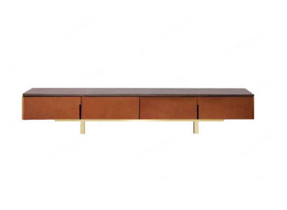 tv-standaard Oranje Materiaal Hout Stijl Modern Woonkamer 200cm Kasten