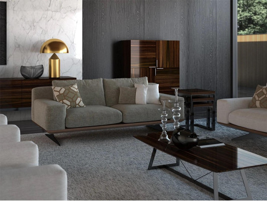 Moderne gestoffeerde bank Tweezitsbank Bank Woonkamermeubilair Design interieur