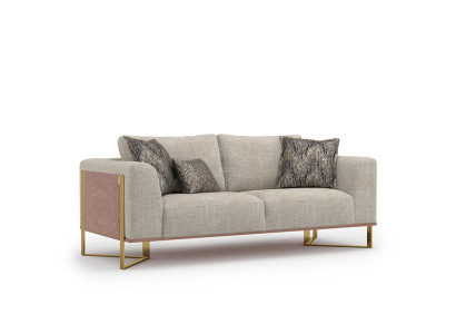 Tweezitsbank woonkamer gestoffeerd designbank meubilair textiel nieuw