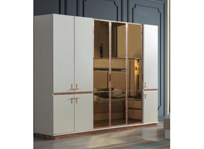Witte moderne kledingkast Slaapkamerkasten Luxe houten meubels