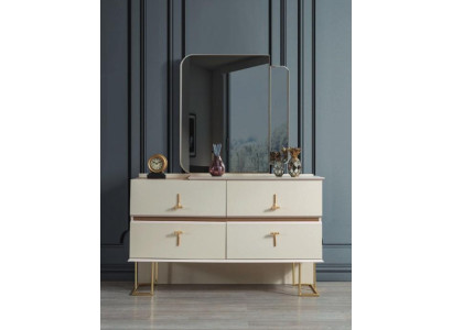 Slaapkamer set commode Elegant spiegel Moderne luxe meubels Nieuw 2-delig.