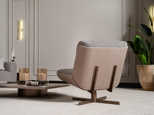 Woonkamerset Fauteuil RTV Lowboard Salontafels Hout Beige 6-dlg