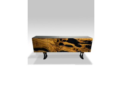 Sideboard Commode Epoxyhars Bruin Woonkamer Hout Dressoir Buffet